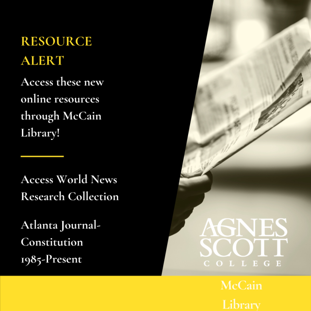 Access World And Local News Resources Agnes Scott College Mccain Library