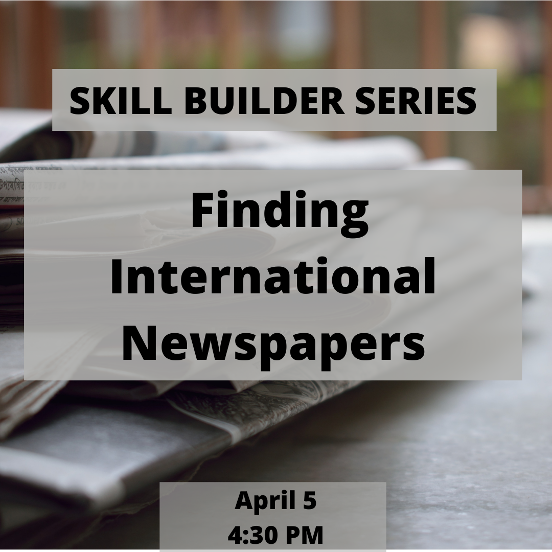 Finding International Newspapers In English Agnes Scott College Mccain Library